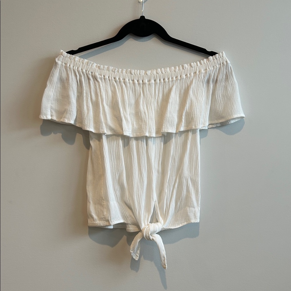 Express Off-Shoulder Cream Blouse